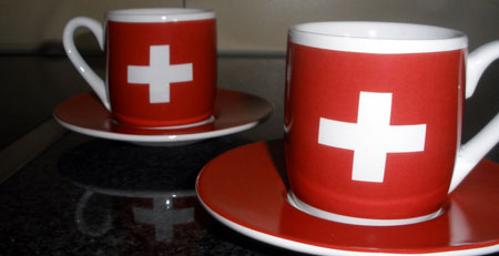 Swiss coffee cups